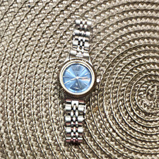 Women s Analog Wristwatch Blue Sunburst Dial ...
