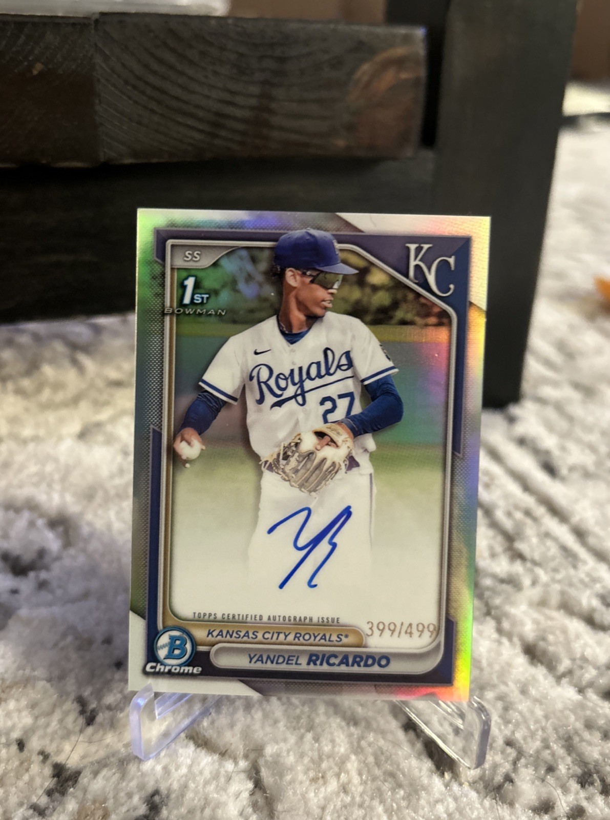 2024 Bowman Chrome Yandel Ricardo 1st Rookie Auto Refractor /499 #CPA-YR1