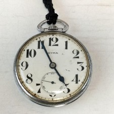 CYMA Pocket Watch 355088 15J SumoSeko Manual Wind Used Working