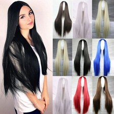 Black Long Straight Women Cosplay Costume Party Hair Anime Wigs Full Hair Wig