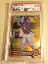 2022 Bowman Chrome Prospect Jhonkensy Noel #12/50 GOLD #BCP2 Graded PSA 9 Mint