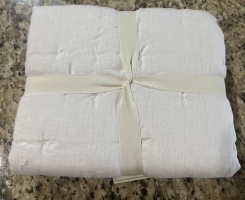 Southern Living Heirloom Len Pikowany Standard Sham White 20" X 26" NOWY - Zdjęcie 2 z 2