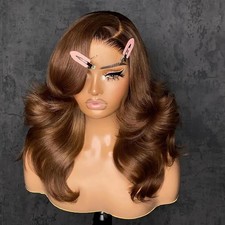 13X6 Hd Lace Frontal Wig Chocolate Brown Human Hair Body Wave Lace Front Wigs
