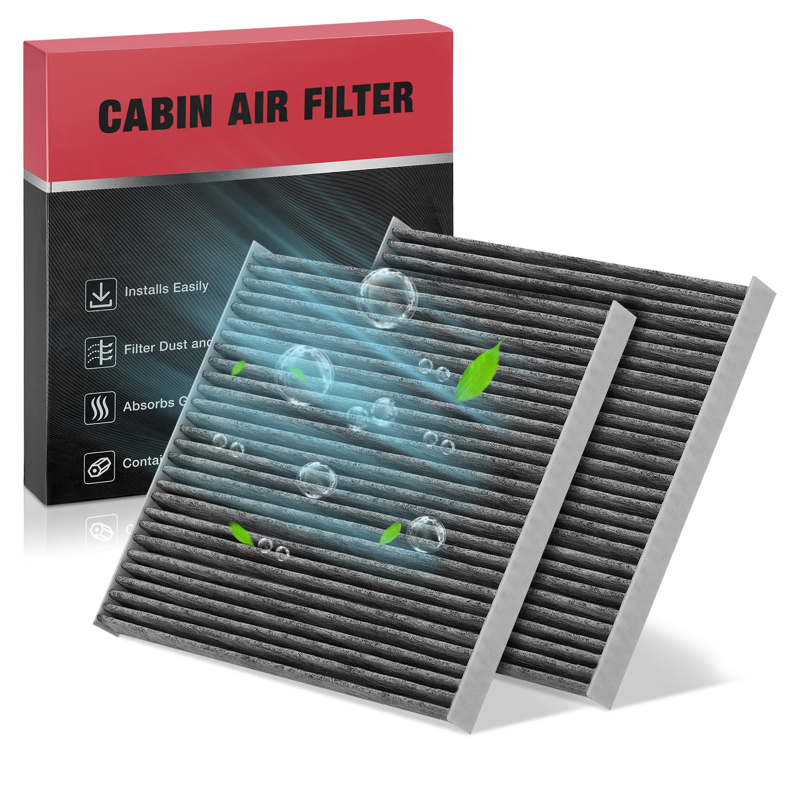 2x Activated Carbon Cabin Air Filter Fit For 2010-2017 GMC Terrain 2.4L SUV