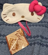 Retro Hello Kitty Adult Size White Cloth Eye Sleep Mask New W Tags Soft 2013