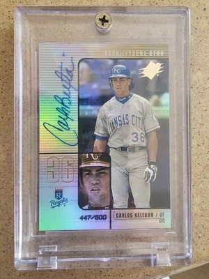 2000 SPx - Rookie/Young Star Carlos Beltran #118 447 /500 (AU) Future HOF!