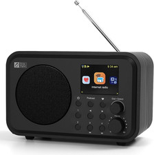 Ocean Digital WR-336M Wi-Fi Internet FM Radio, Bluetooth Speaker, Podcast, 2.4  