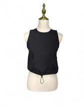 90 Degree by Reflex Women’s Black Ripstop Jolie Tank Top Hem Activeflow Size S