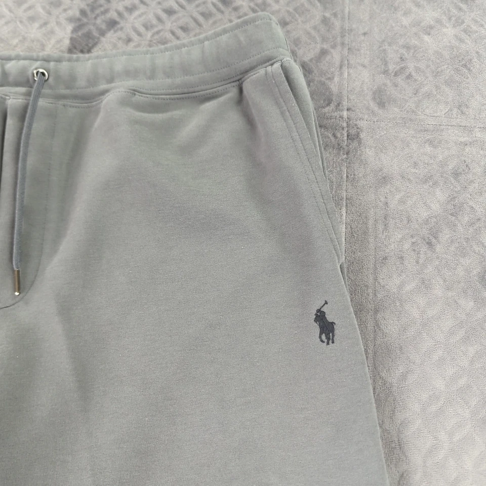 Pantalones Cortos para Sudar Polo Ralph Lauren Pequeños Poni Gris Bolsillos Cordón Hombres Grandes Foto 2 de 4