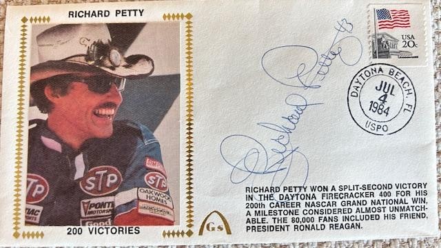 Rare Richard Petty Signed July 4th, 1984 NASCAR 200 Victories First Day Cover