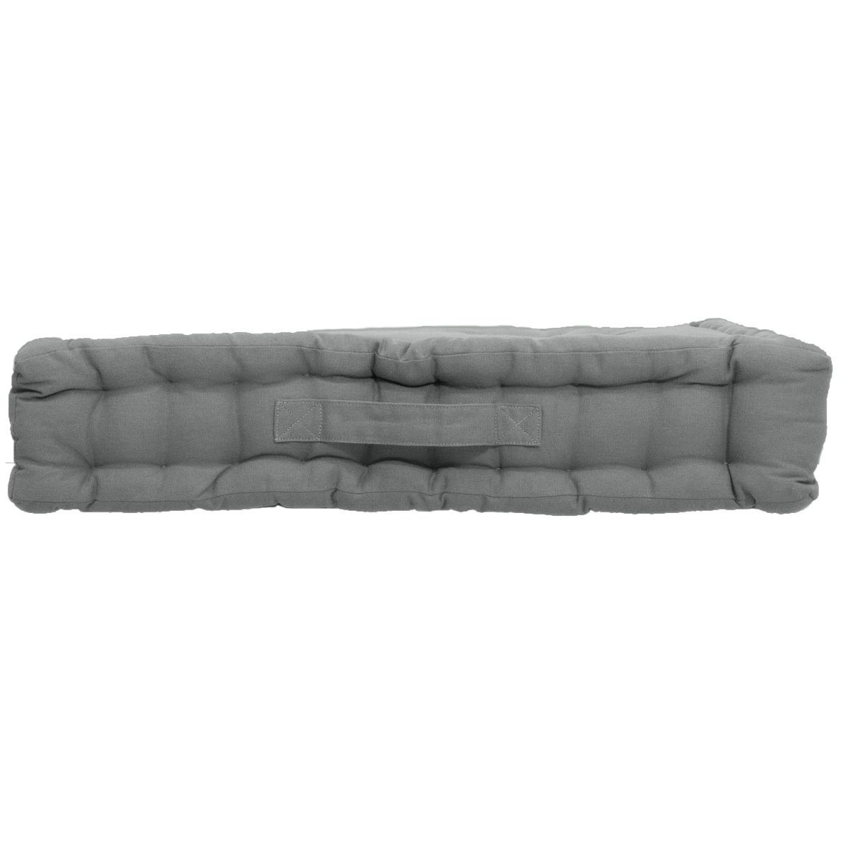 Coussin de sol Panama 50x50cm gris clair assise capitonnée confortable