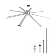 84 In Ceiling Fan without Light, 6-Speed Remote Control, Aluminum 8-Blade, Rever