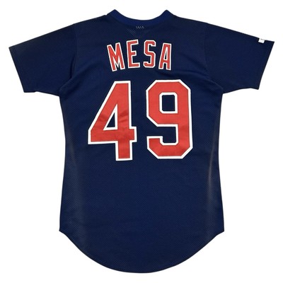VTG 90s MLB CLEVELAND INDIANS JOSE MESA RUSSELL ATHLETIC PRACTICE