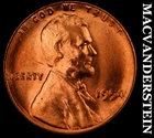 1954 Lincoln Wheat Cent - Red Choice Gem Brilliant Unc  Semi-key  #K2413