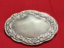 KIRK STIEFF PEWTER LENOX Christmas Holiday Brooch