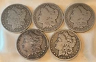 Lot of 5 Mixed Morgan Silver Dollar - 90% Silver 1899/1901 New Orleans USA VTG