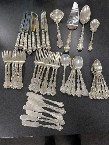 Strasbourg by Gorham Sterling Silver Flatware Set For 8 Service Plus Serv Pieces