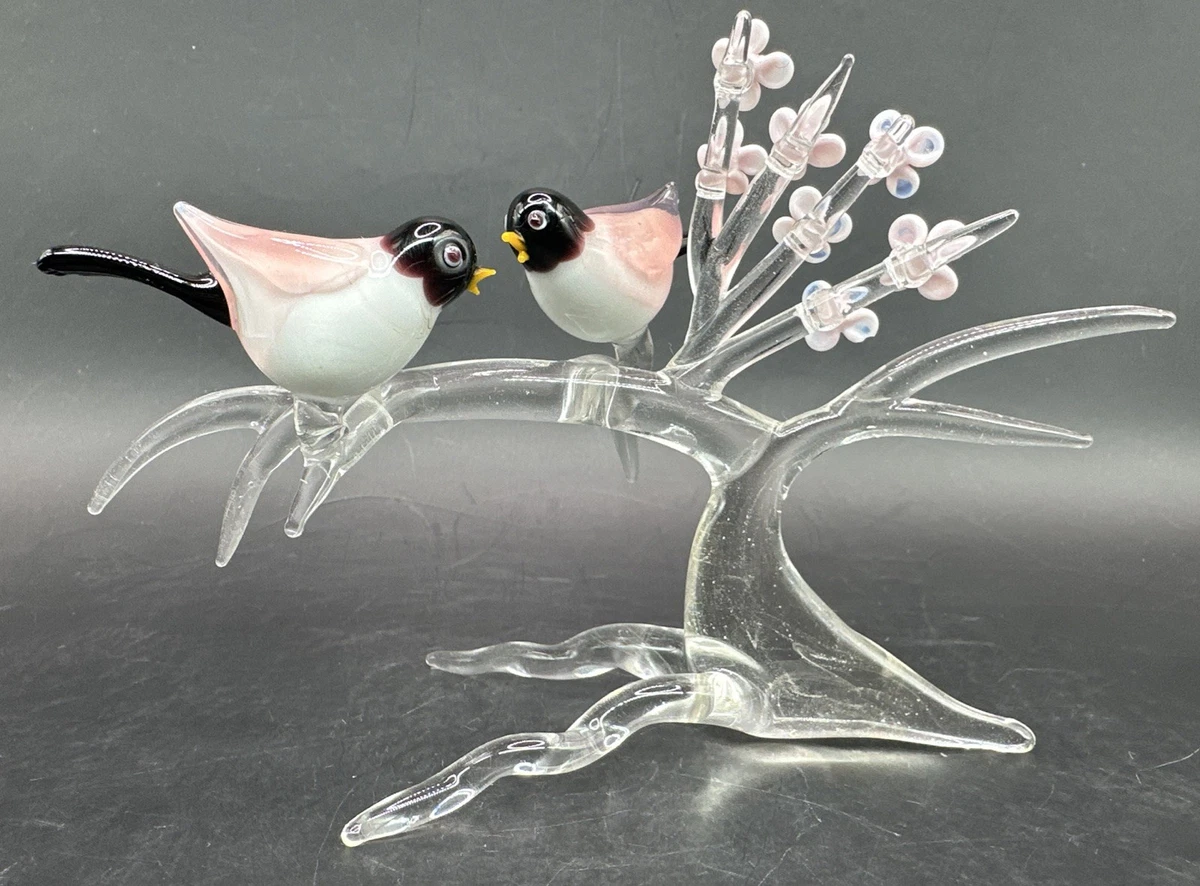 MURANO GLASS ペア小鳥と花 アートオブジェ 飾り 置物 Murano Love Birds for sale | eBay