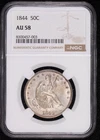 1844 Half Dollars Liberty Seated NGC AU-58
