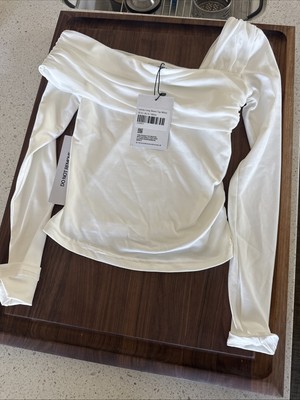 NWT Princess Polly LYNSEY LONG SLEEVE TOP WHITE size 0
