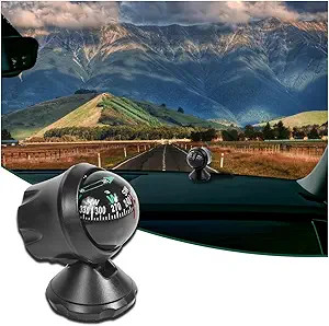 Compass Ball, Dash Mount Adjustable Compass Ball with Bottom Stick, Navigation H