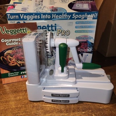 Veggetti Pro Table Top Spiral Vegetable Cutter W/ 3 Blades, As Seen On TV NEW