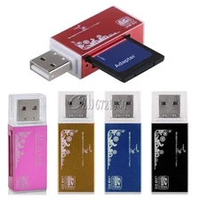 All in 1 5 Colors USB 2.0 Memory Card Reader For Micro SD SDHC TF M2 MMC PRO DUO