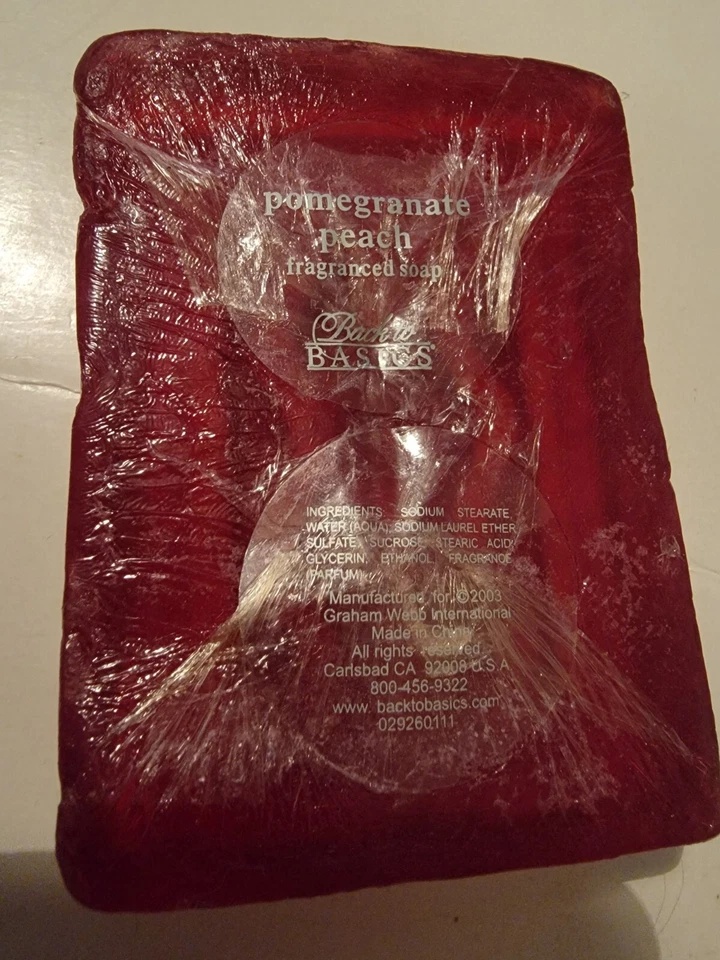 Sealed Bar Of Hand Soap Pomegranate Peach Fragranced Back To Basics - Image 2 of 3