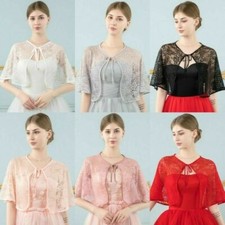 Women Bolero Cape Lace Shoulder Cover Bridal Wedding Accessory