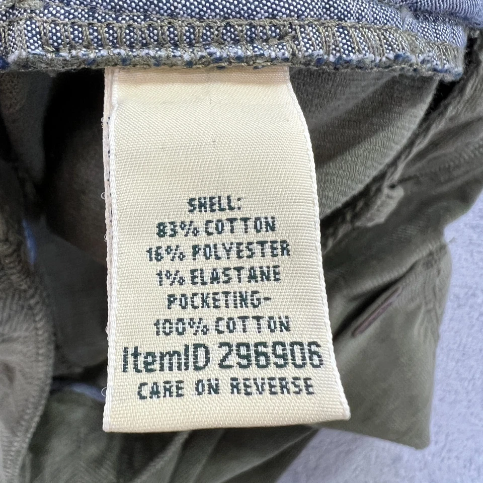 L.L. Bean Corduroy Pants Womens 10M/T Olive Green  Favorite Fit Stretch Straight - Image 4 of 4