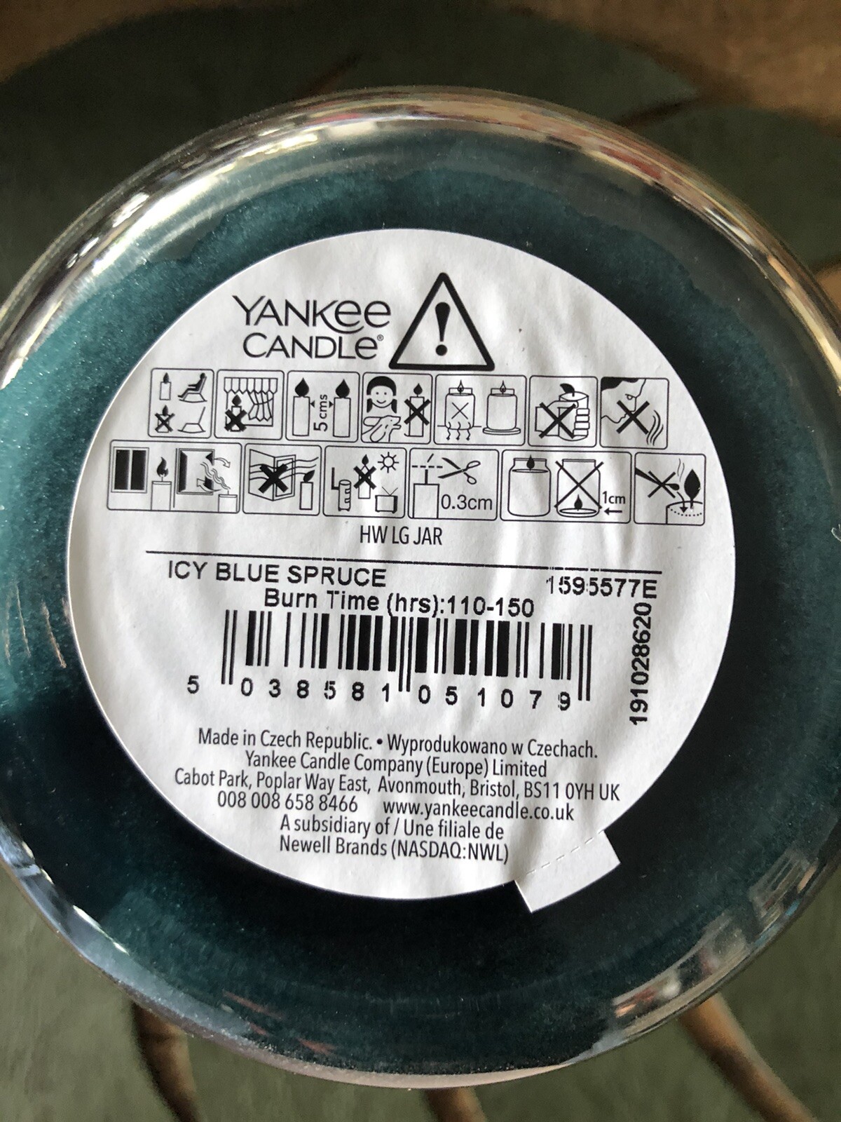 Yankee+Candle+Icy+Blue+Spruce+Large+Classic+Jar+Candle for sale online