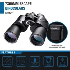 Barska Escape 7x50mm Porro BK-7 Lens Crystal Clear Rangefinder Binoculars