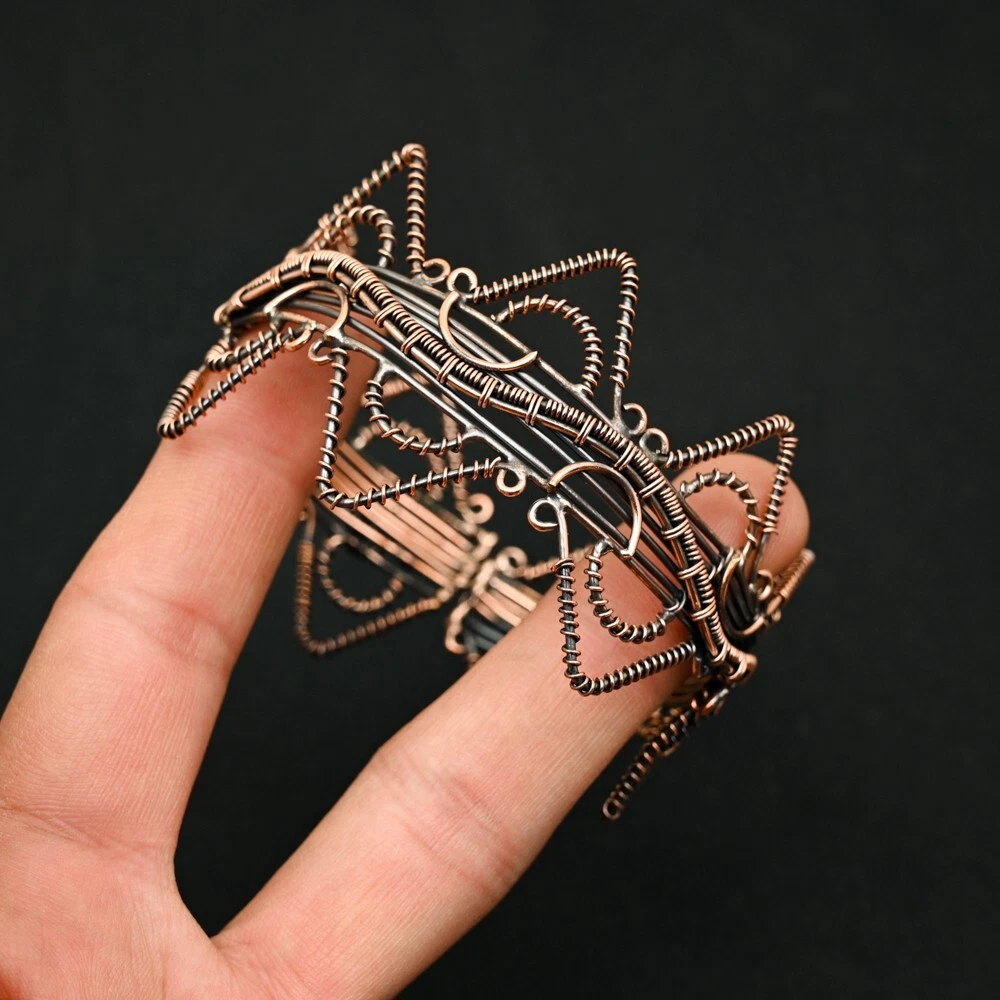 VALENTINO Bracciale avvolto filo rame regolabile design fatto a mano braccialetto gioielli