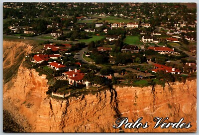 Arial View of Palos Verdes, California - Postcard