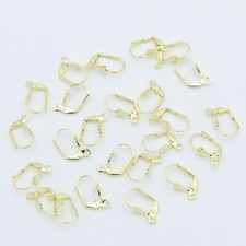 Gold Plated Leverbacks Earwires Earring Findings Jewelry Crafting Set Of 24