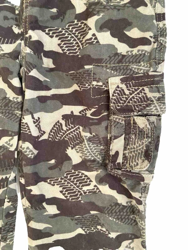 Pantalones cargo Sonoma para niños nuevos sin etiquetas camuflados talla 4 estilo de vida cintura ajustable 100 % algodón Foto 2 de 4