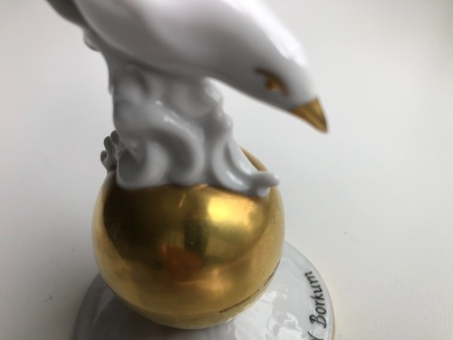 Gerold Weißer Porzellan Vogel auf Goldkugel 12 cm - Bild 8 von 14