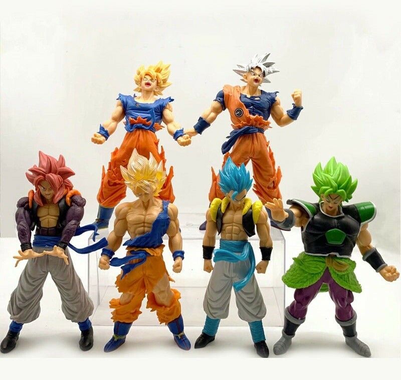 6pcs Dragon Ball Z Figures Set Super Saiyan Goku Son Blue Gokou Vegeta In  Stock