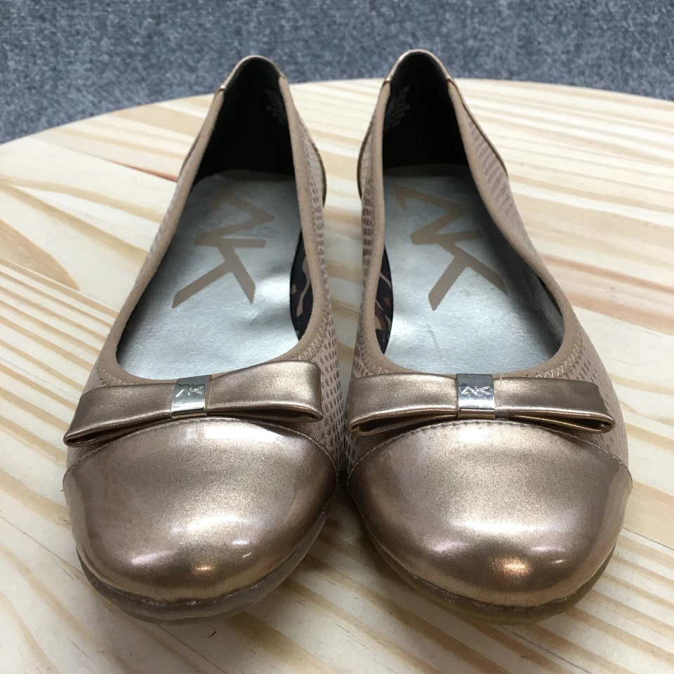 Anne Klein Sport Shoes Womens 6.5 M Atalya Slip On Flats Brown Comfort Bow - Image 4 of 4