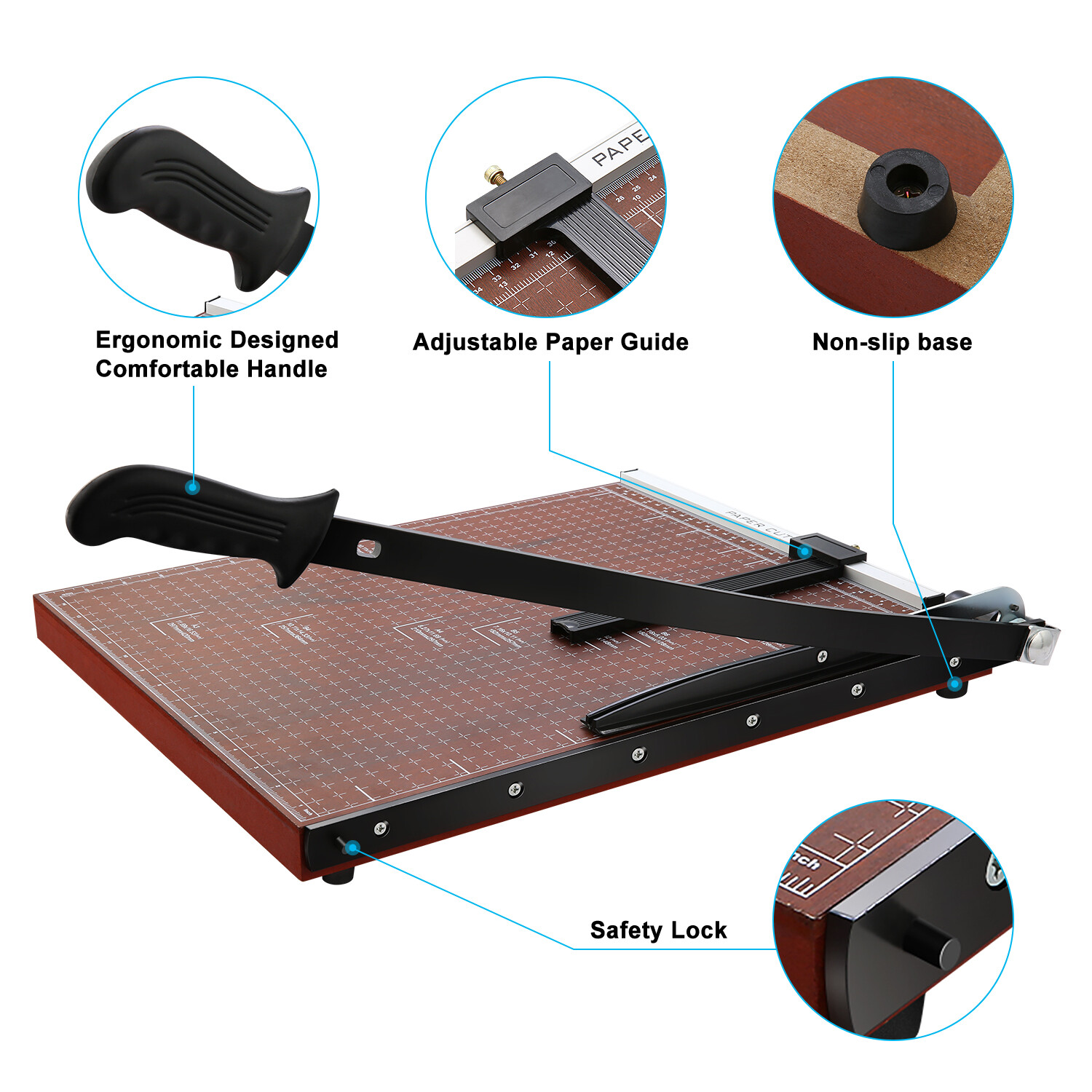 Papierschneider A4/B5/A5 Manuell - Präzisions-Schneidemaschine Für Papier & Fotos