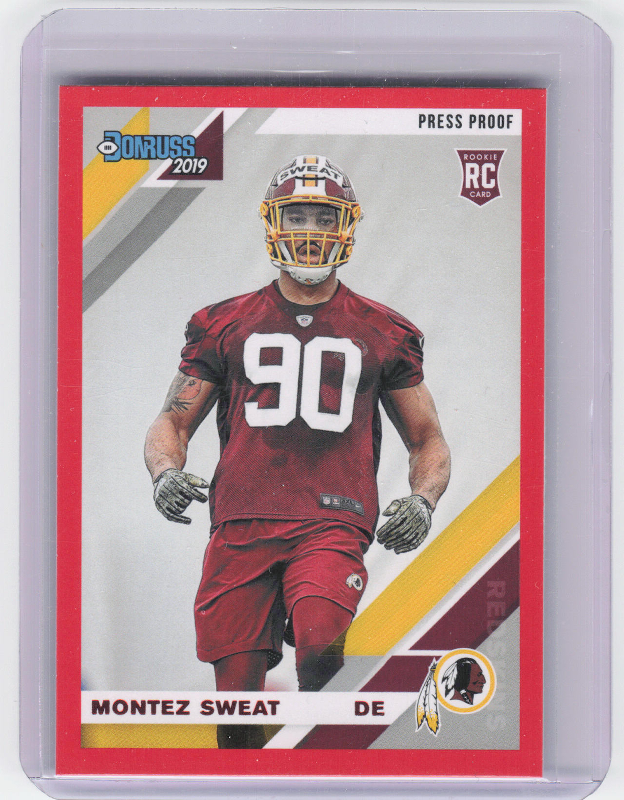 2019 Donruss #260 Montez Sweat Press Proof Red