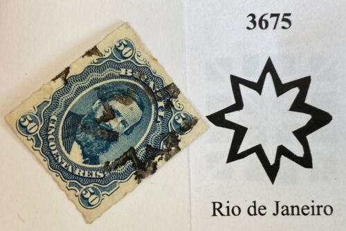 L 6607-Brésil/Empereur Dom Pedro 50R/avec annulation muette/RIO DE JANEIRO - Photo 1 sur 1