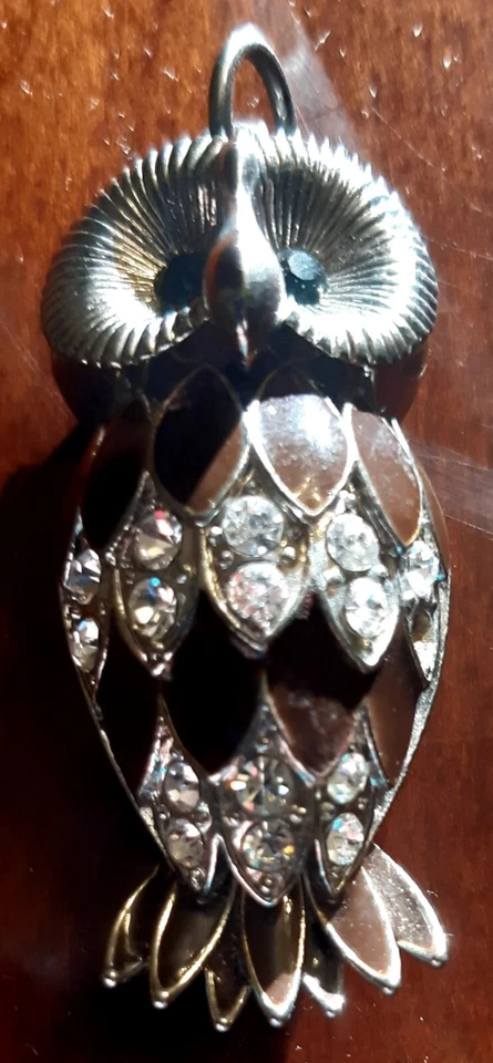 2 Ciondoli Portafortuna Vintage Arhat Bead Gufetto Pietra Naturale Tono Argento - Immagine 4 di 4