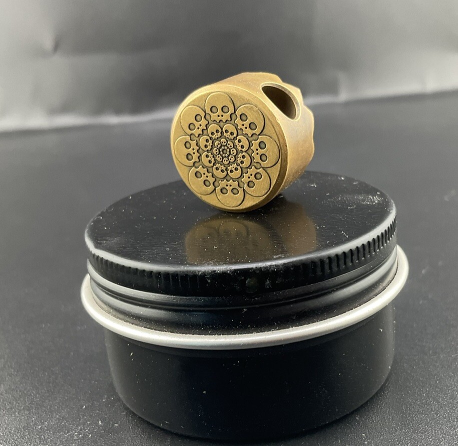 JRW Gear X Playge Collaboration Curator Brass Lanyard Bead EDC Zipper Pull