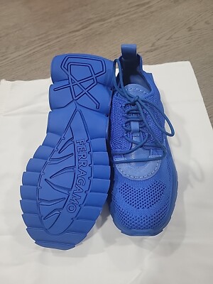 Salvatore Ferragamo Nima Women Blue Sneaker Shoes 6 M New In Box