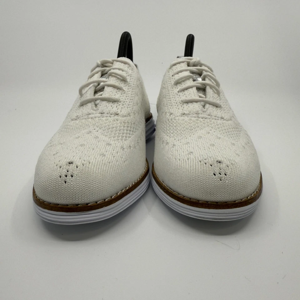 Cole Haan OriginalGrand Stitchlite Wingtip Oxford Womens 7.5 7 1/2 B White Brown - Image 2 of 4