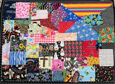 Scrap bag Junk Journal FABRIC Crumb Quilt Patchwork COTTON Christmas Scrapbook