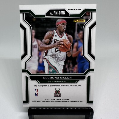 2021-22 Panini Prizm Penmanship Autograph Auto #PM-DMN Desmond 2021 Panini Prizm Desmond Mason PSA 10