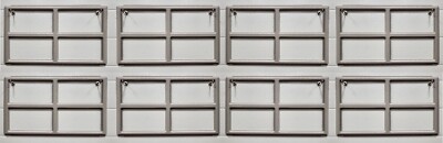 CLOPAY BRAND Garage Doors SANDTONE Colonial 509 Set 8 Window Inserts/Short Panel