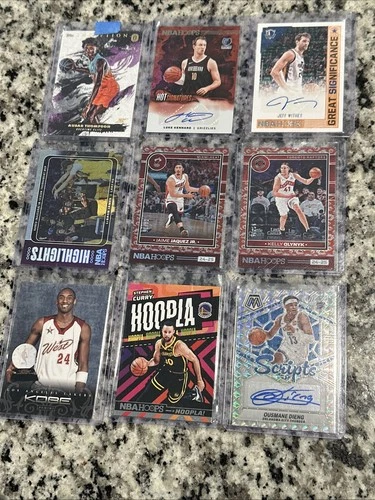 10 CARD AUTO RC REFRACTOR LOT LEBRON JAMES KOBE BRYANT CURRY AUSAR JAQUEZ